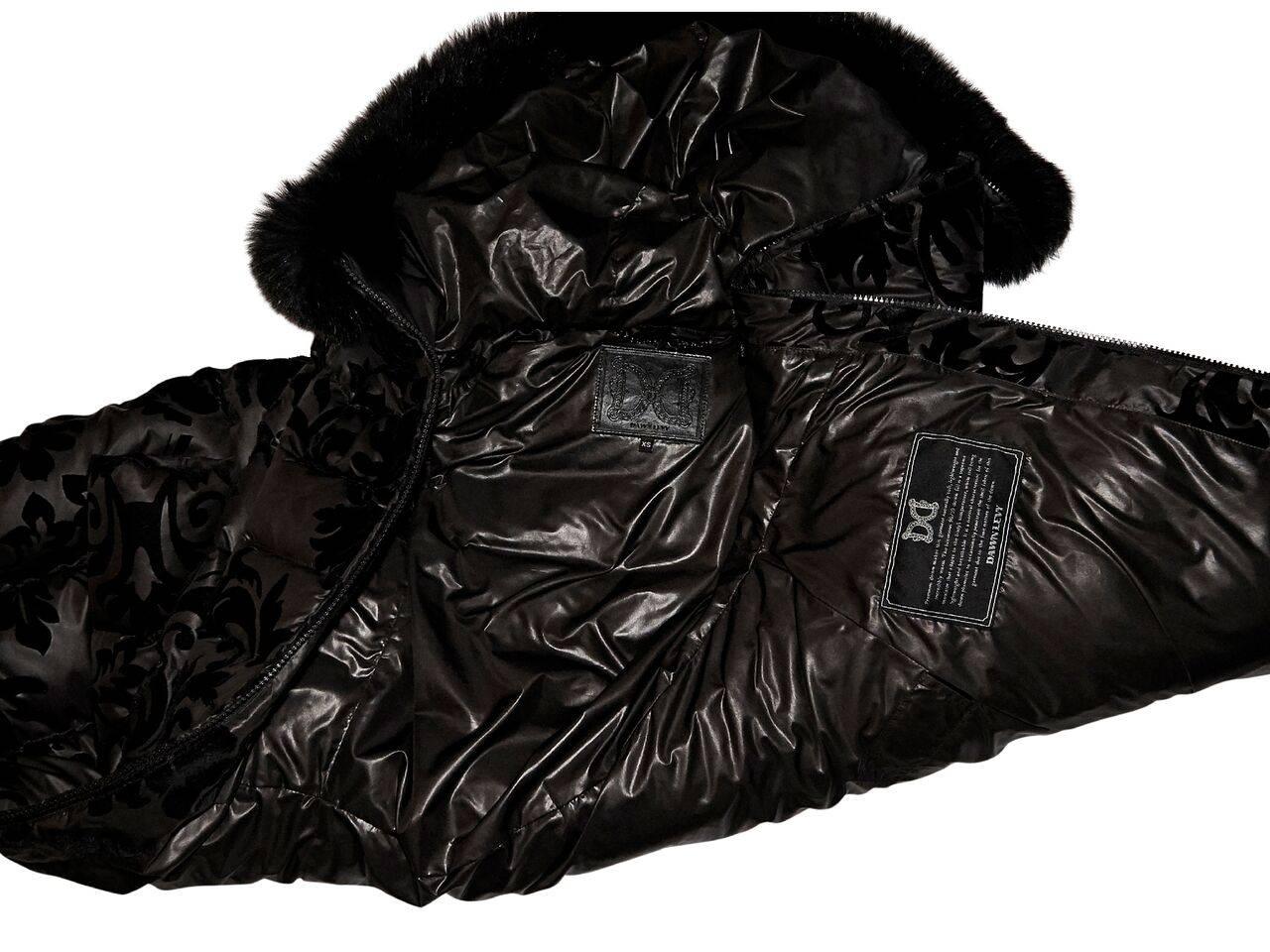 Black Dawn Levy Fur-Lined Puffer Jacket In Excellent Condition In New York, NY