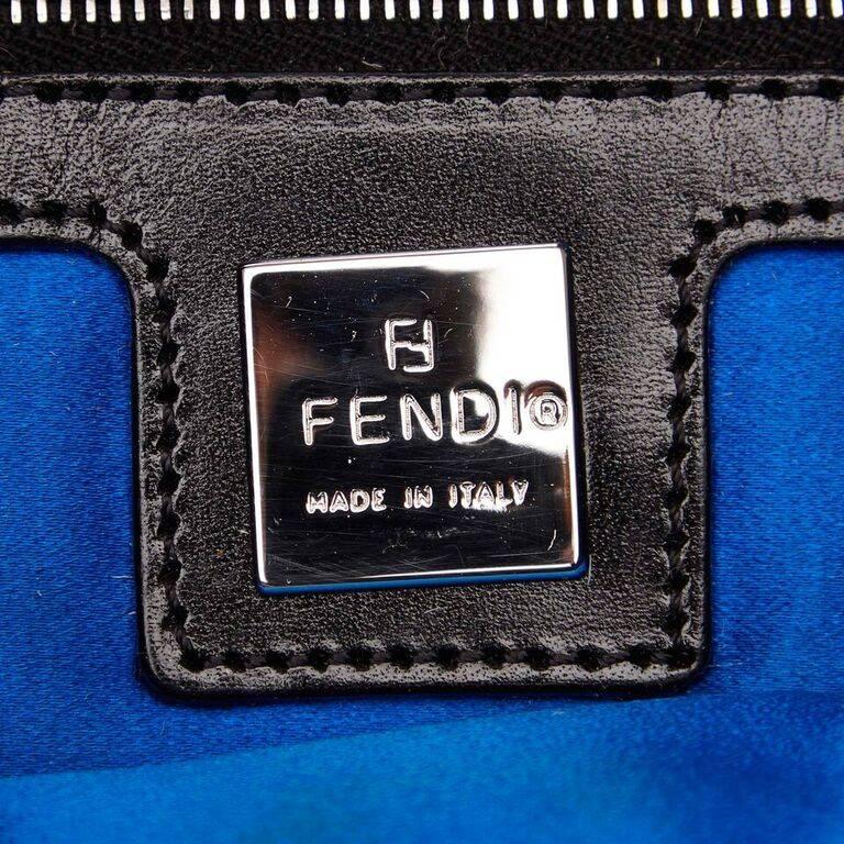 Blue Fendi Beaded Baguette Bag In Good Condition In New York, NY