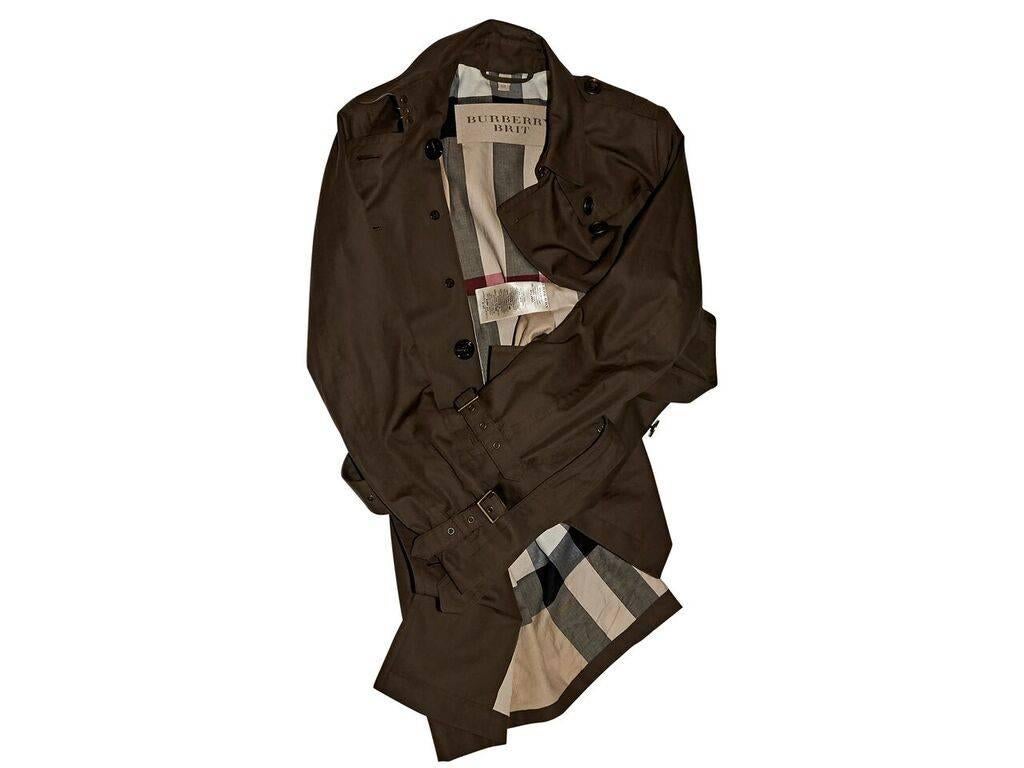 olive green burberry trench coat