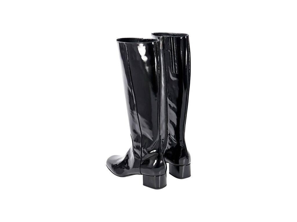Black Aquatalia Patent Leather Boots In Excellent Condition In New York, NY