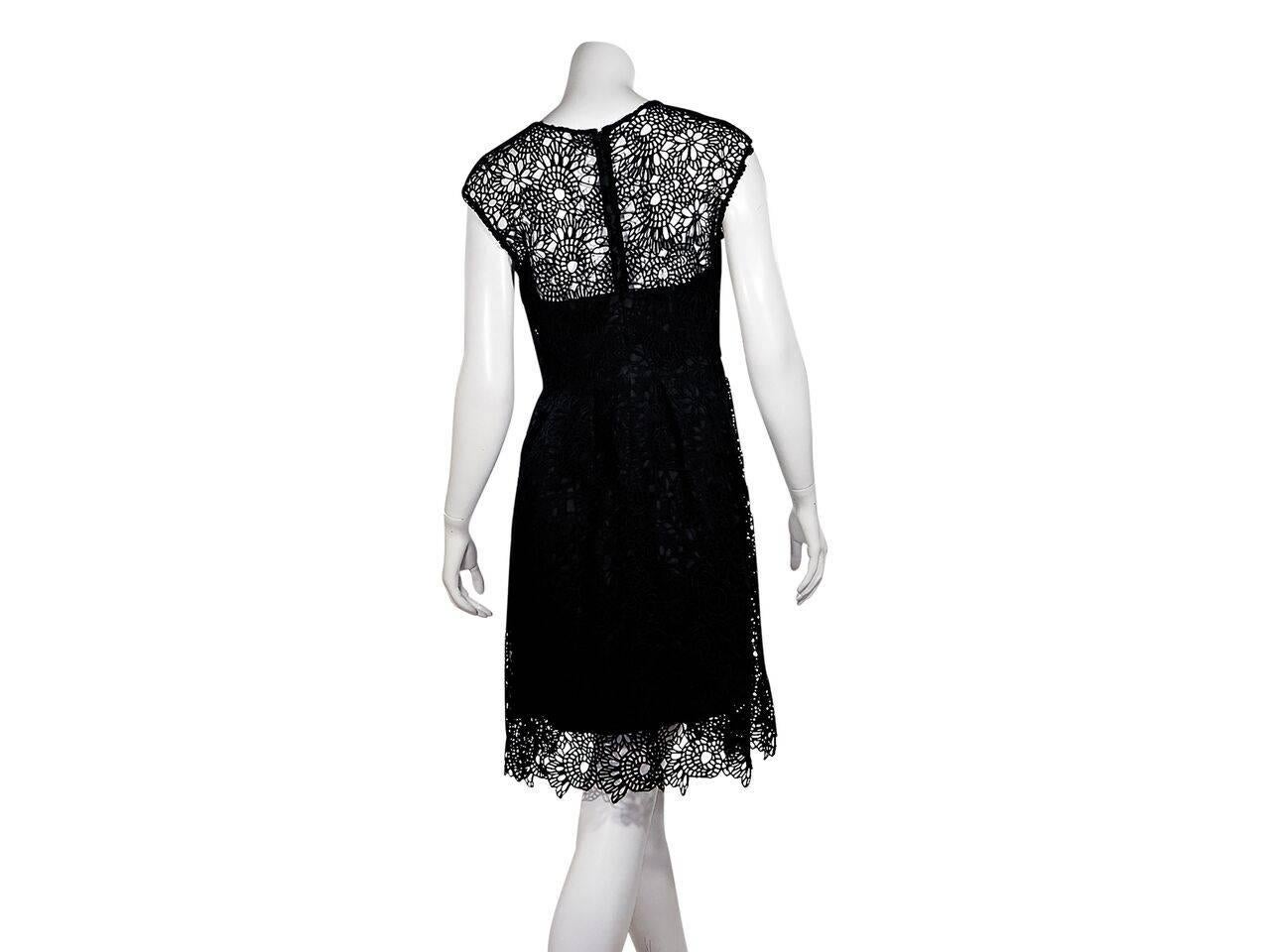 Black Lela Rose Crochet Dress In New Condition In New York, NY