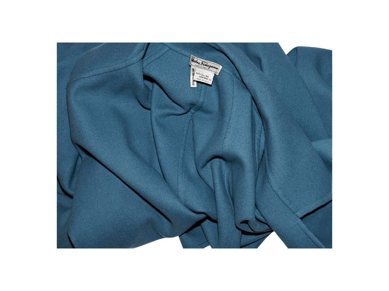 Women's Blue Salvatore Ferragamo Wool Coat