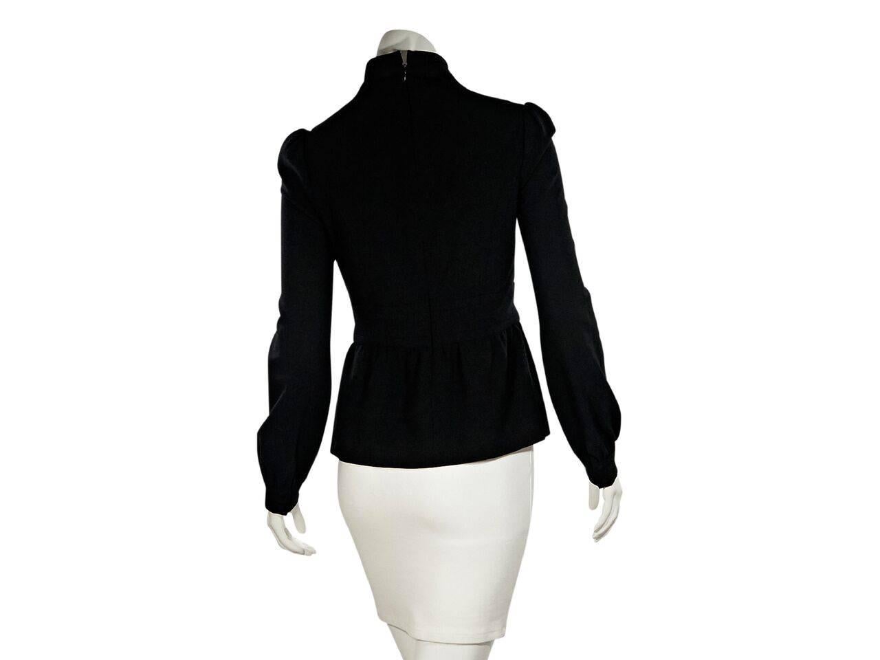 Black Tom Ford Long-Sleeve Blouse In Excellent Condition In New York, NY