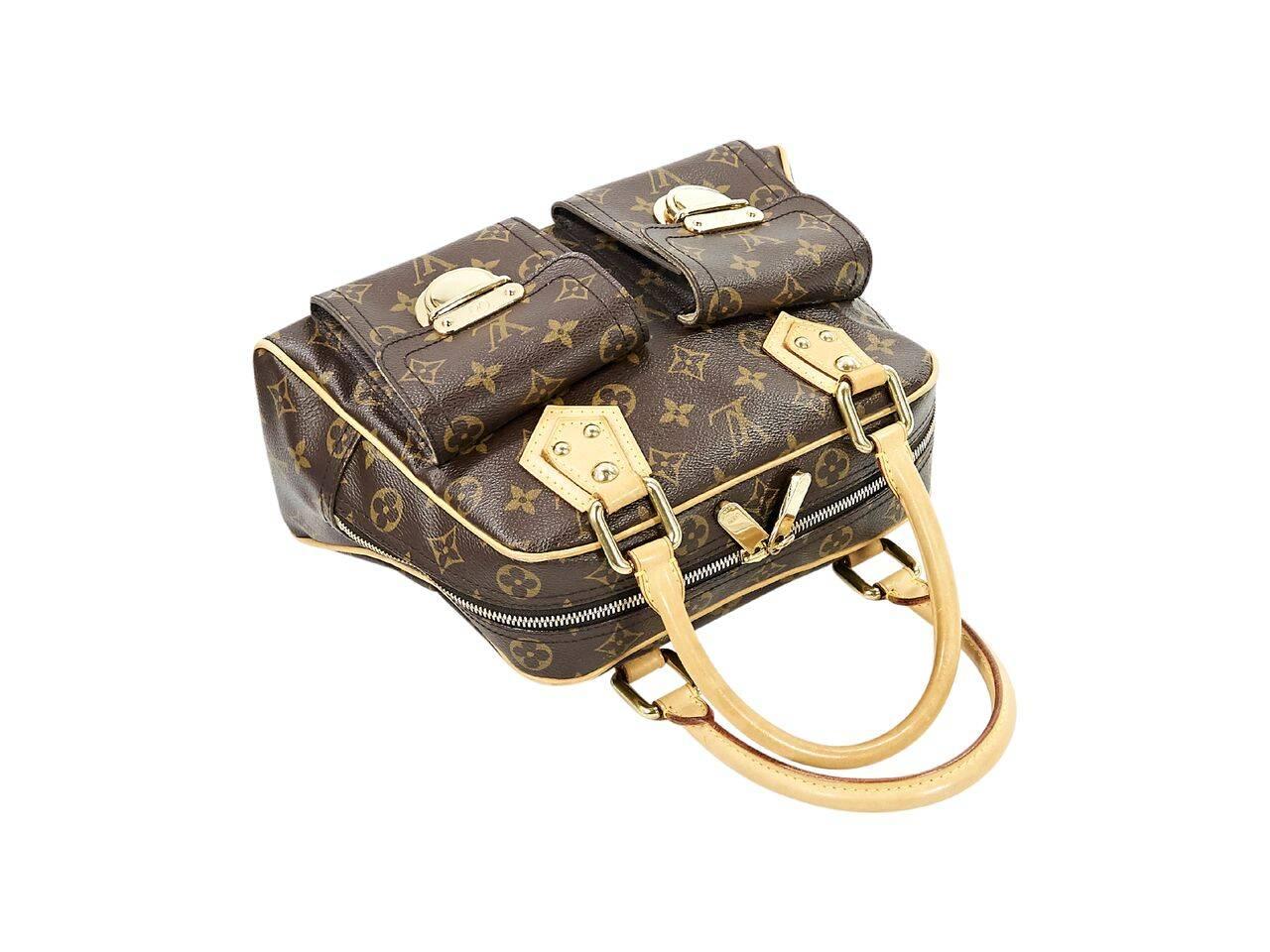 Brown Louis Vuitton Manhattan PM Handbag In Excellent Condition In New York, NY