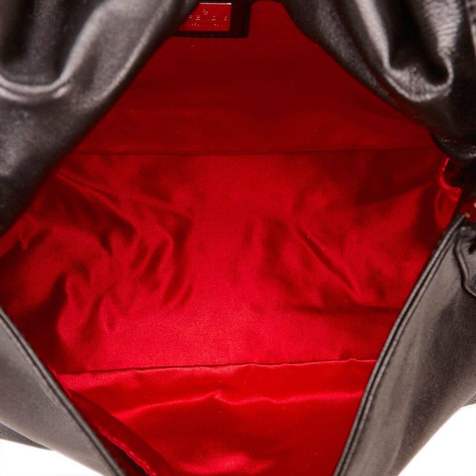 Black Fendi Leather Shoulder Bag 1