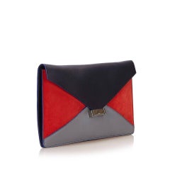 Multicolor Celine Leather Diamond Clutch