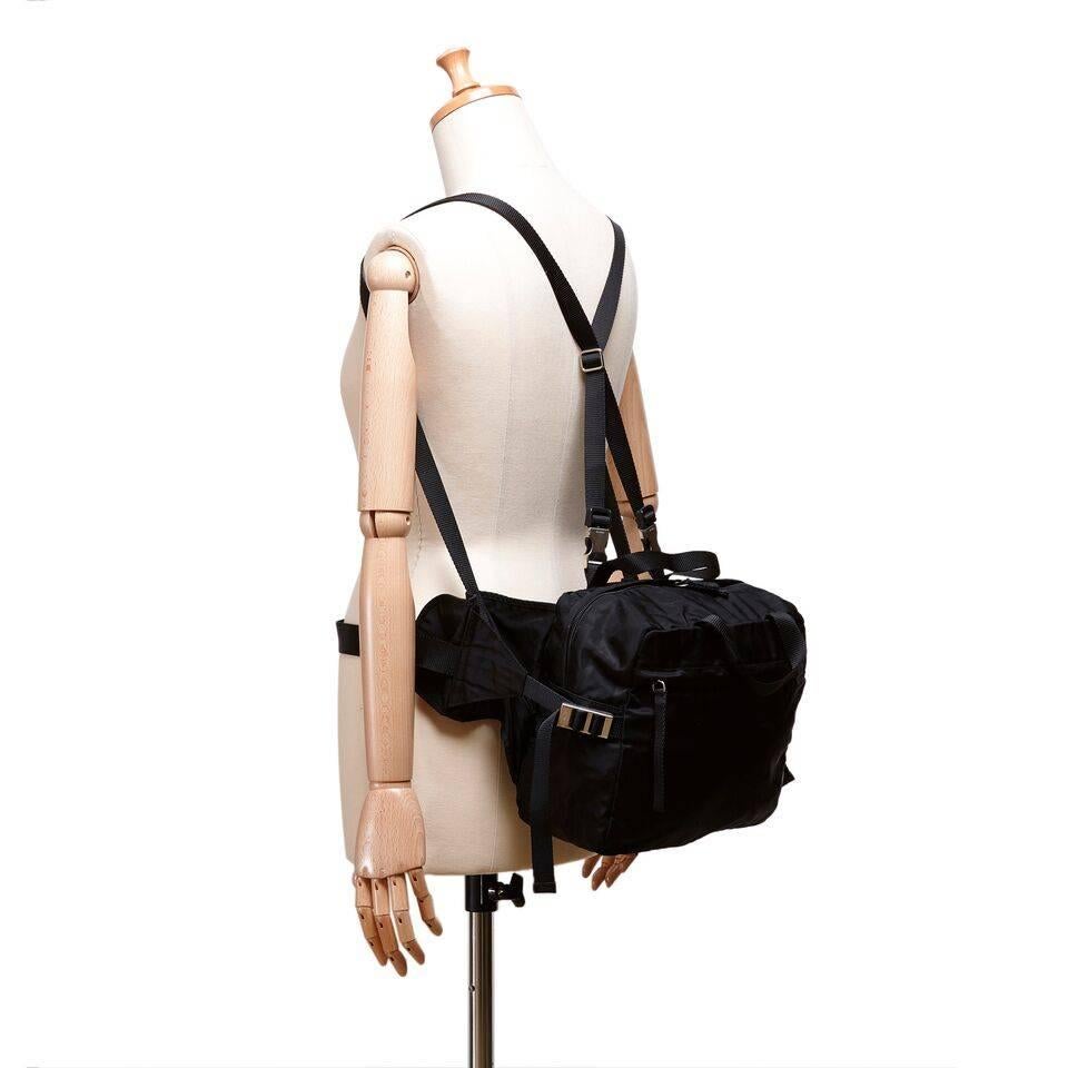 Black Prada Nylon Convertible Bag 3