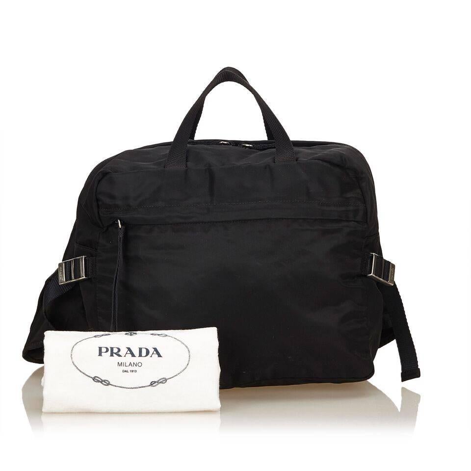 Black Prada Nylon Convertible Bag 4