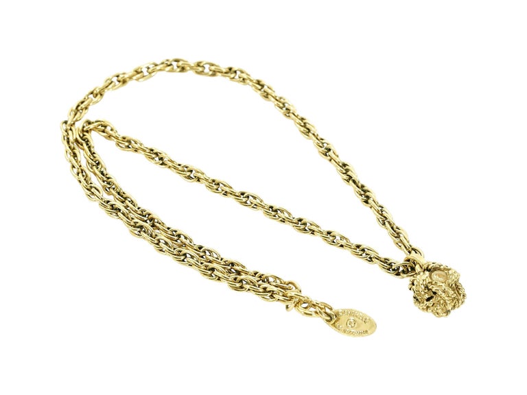 Chanel Vintage Goldtone Chain Necklace In Excellent Condition In New York, NY