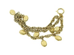 Goldtone Vintage Chanel Charm Bracelet