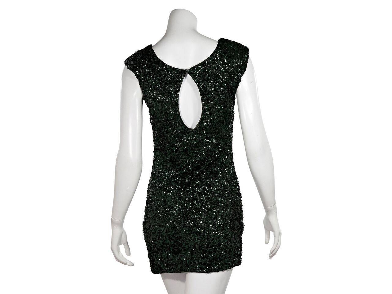 alice and olivia green sequin dress