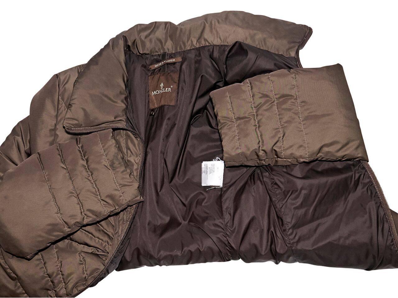 Black Brown Moncler Puffer Coat