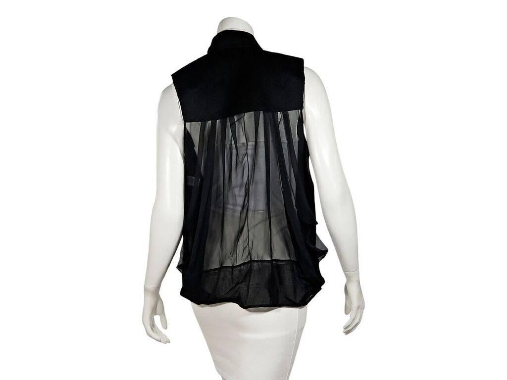 Alexander Wang Black Sheer-Back Vest In Excellent Condition In New York, NY