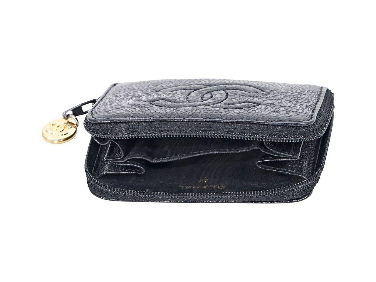 Black Chanel Caviar Leather Timeless Wallet In Excellent Condition In New York, NY