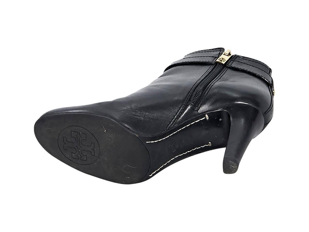 Black Tory Burch Leather Ankle Boots In Excellent Condition In New York, NY