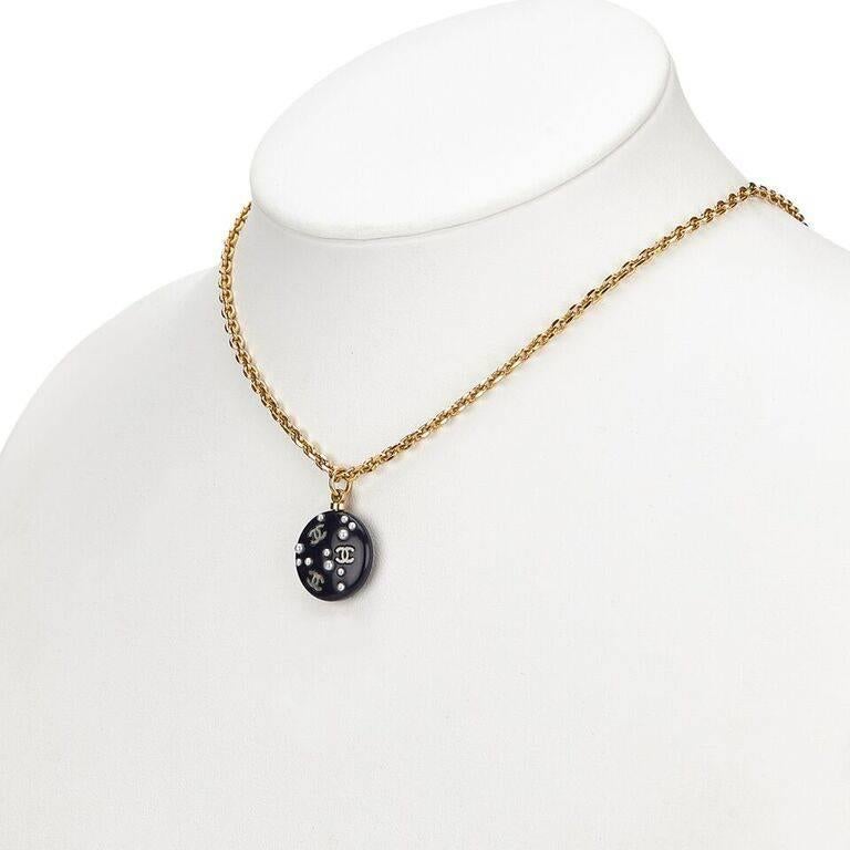 Chanel Black Pendant Necklace 1