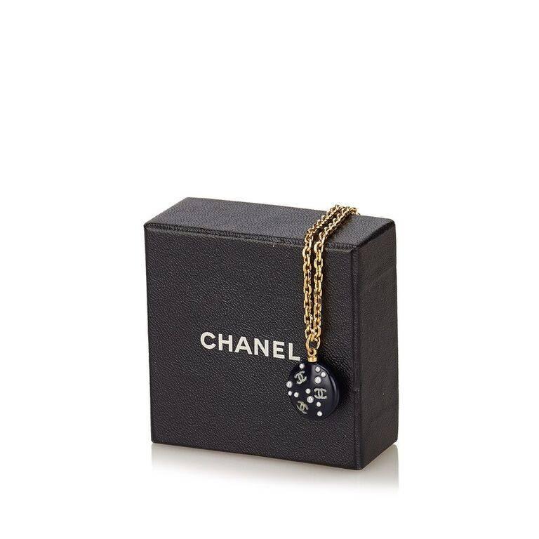 Chanel Black Pendant Necklace 2