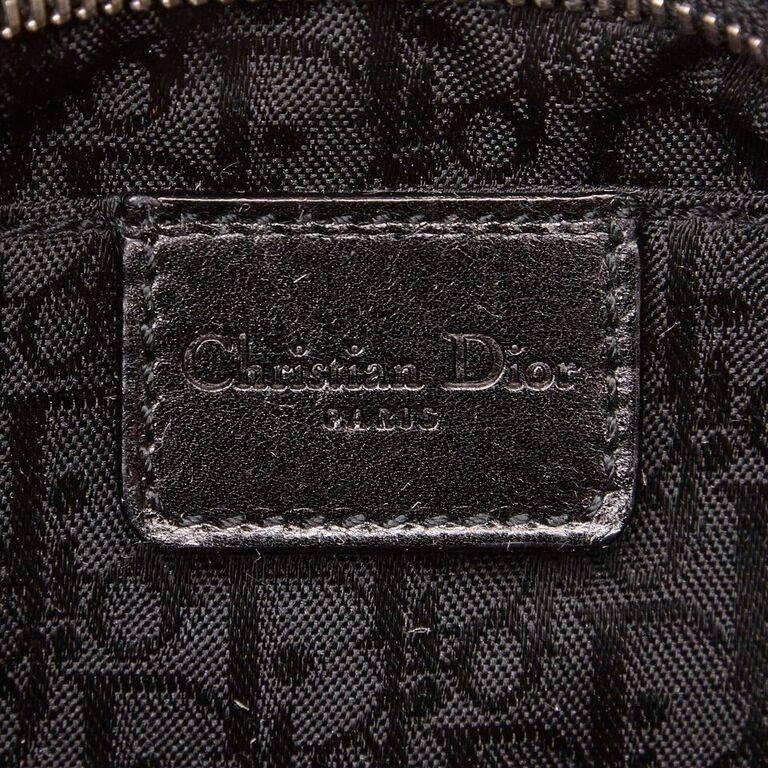 Christian Dior Black Leather and Nylon Corset Shoulder Bag In Good Condition In New York, NY