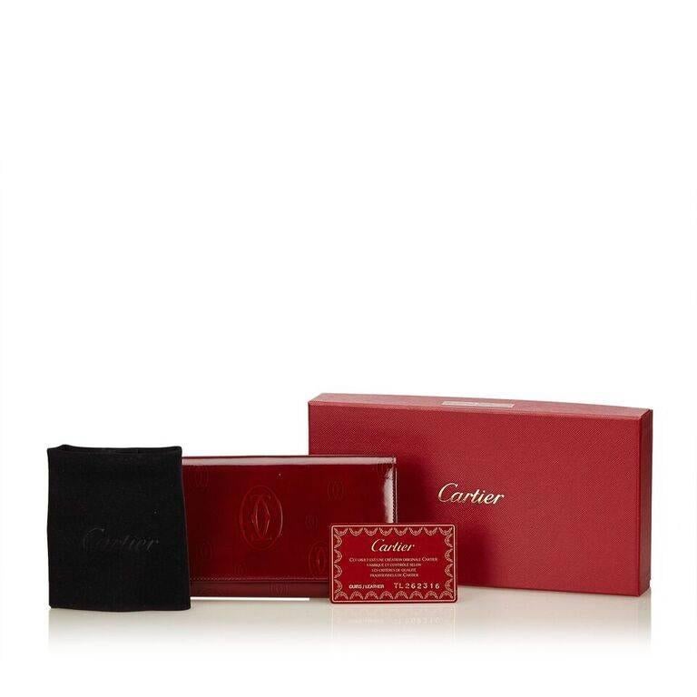 Cartier Red Happy Birthday Patent Leather Wallet 1