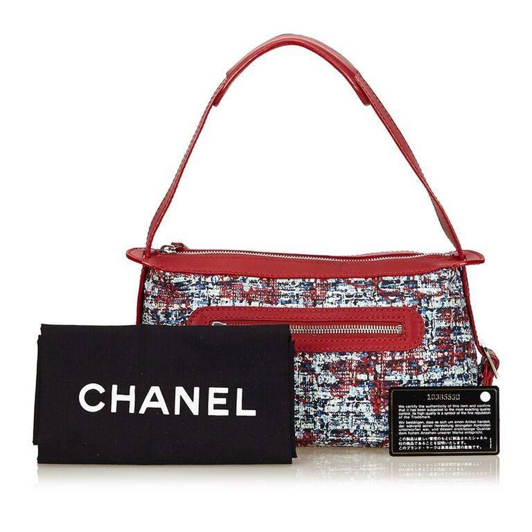 Chanel Multicolor Tweed Clover Shoulder Bag 5