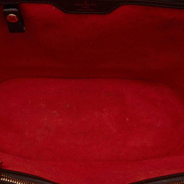 Louis Vuitton Brown Damier Ebene Manosque GM Bag In Good Condition In New York, NY