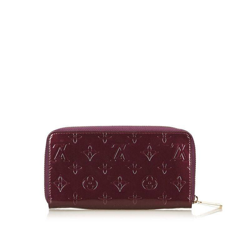 lv purple wallet
