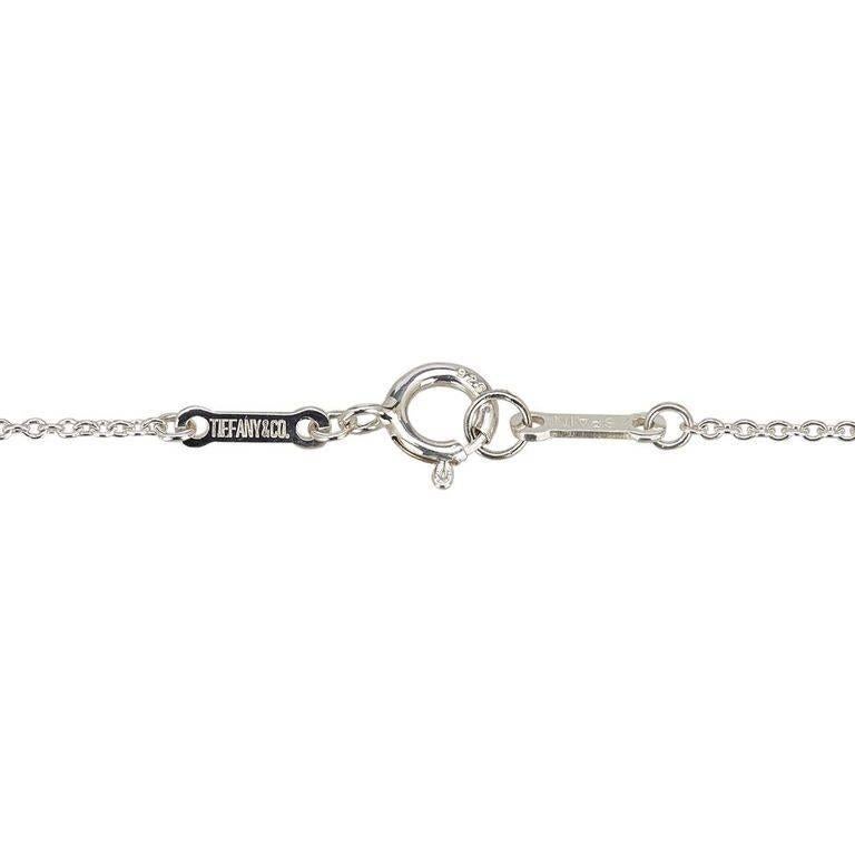 Women's or Men's Sterling Silver Tiffany & Co. Open Teardrop Pendant Necklace