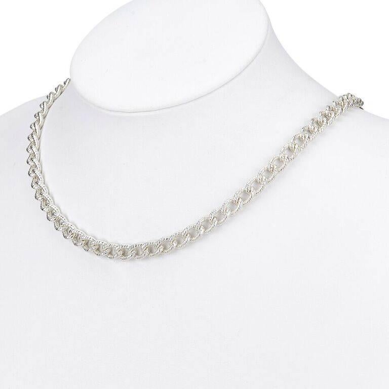 Tiffany & Co. Sterling Silver Twist Chain Necklace In Excellent Condition In New York, NY