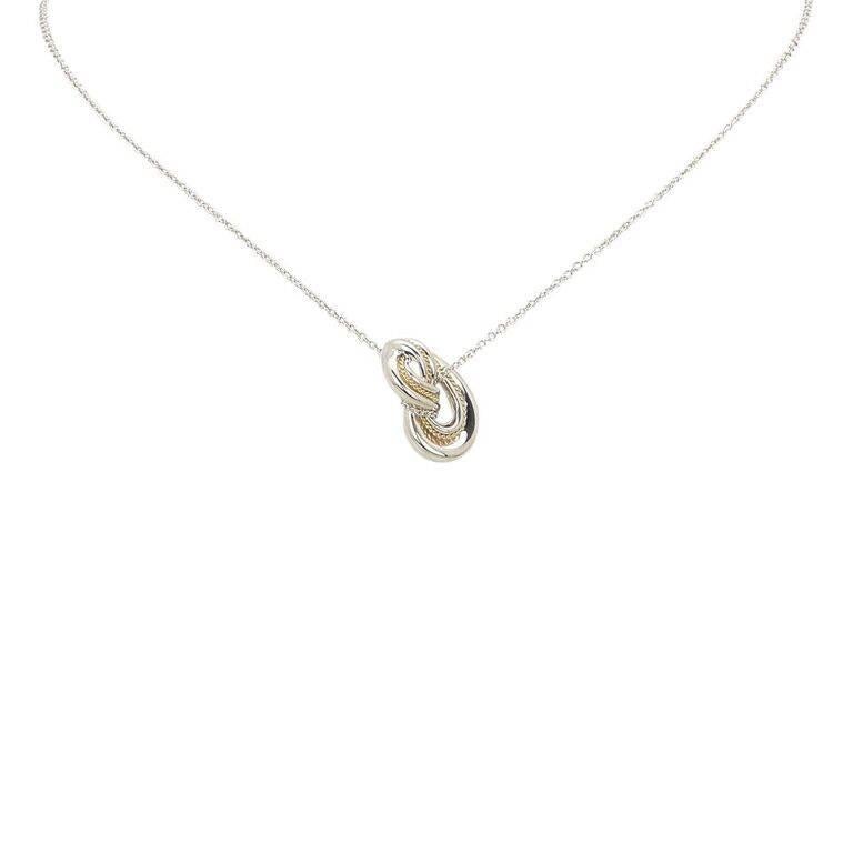 Tiffany & Co. Sterling Silver Knot Pendant Necklace