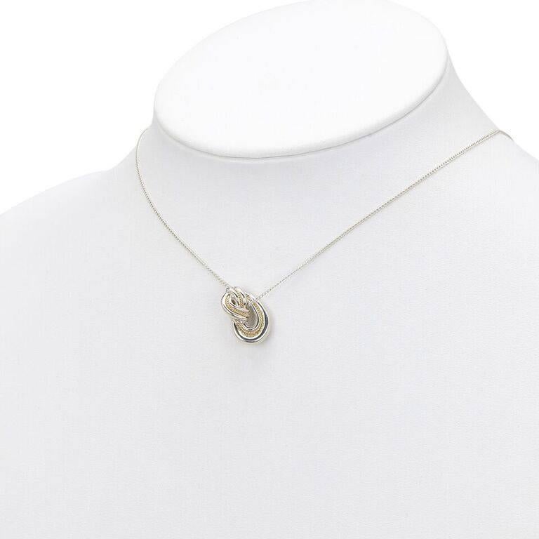Tiffany & Co. Sterling Silver Knot Pendant Necklace In Excellent Condition In New York, NY