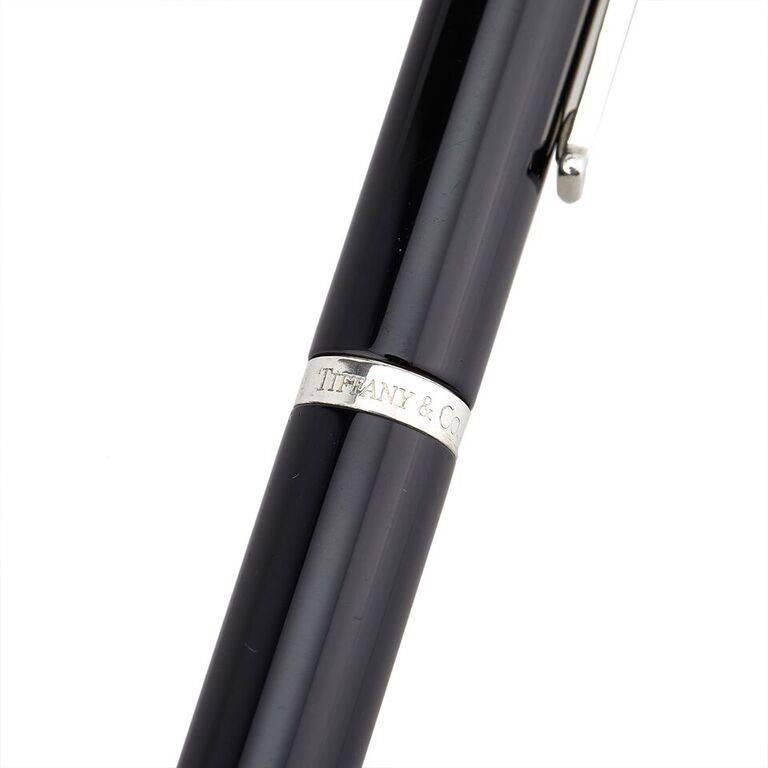 Women's or Men's Black Tiffany & Co. T-Clip Retractable Pen