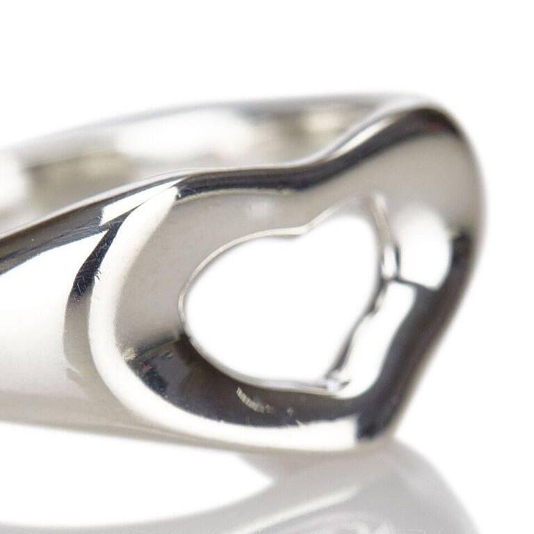 Sterling Silver Tiffany & Co. Open Heart Ring 2