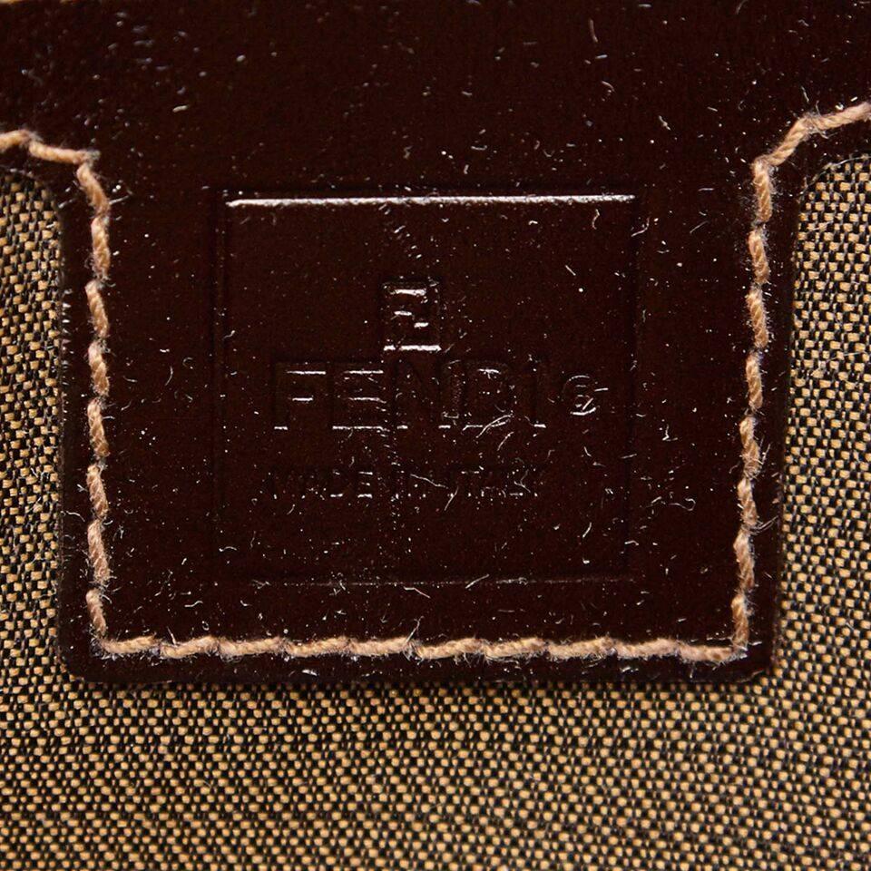 Brown Fendi Jacquard Zucca Shoulder Bag 1