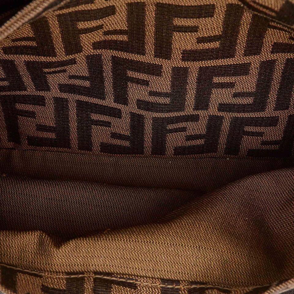 Brown Fendi Jacquard Zucca Shoulder Bag 4