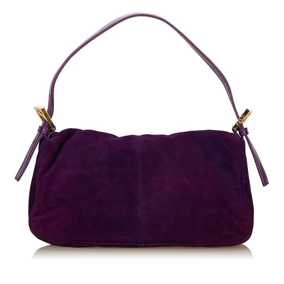 purple baguette bag