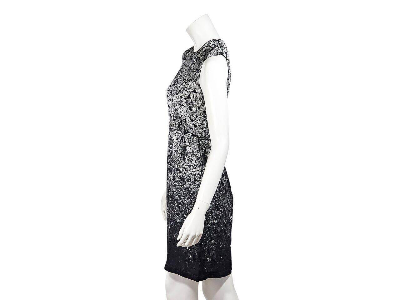 Product details:  Grey crystal-printed sheath dress by Lanvin.  Crewneck.  Sleeveless.  
Condition: Pre-owned. Very good.
Est. Retail $ 1,695.00