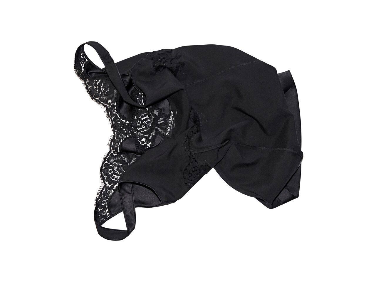 Women's Black Dolce & Gabbana Lace-Trimmed Camisole