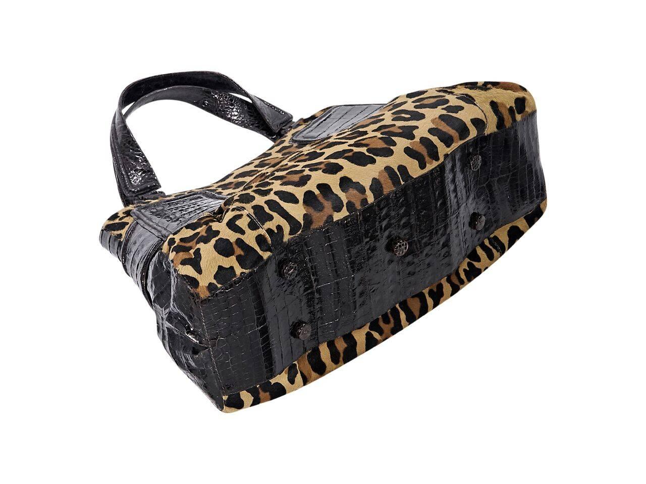 Black Nancy Gonzalez Multicolor Leopard-Print Tote Bag