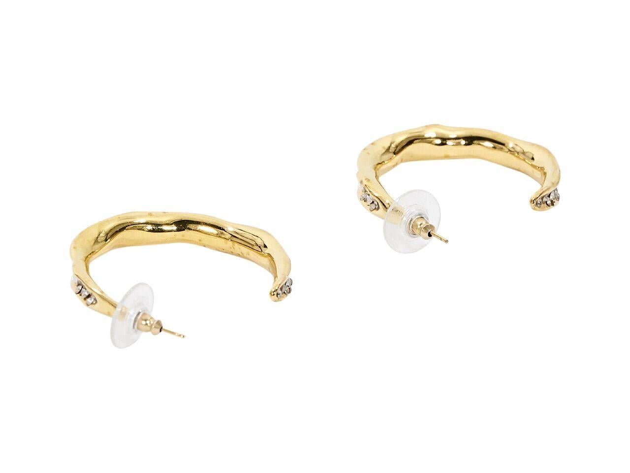 Gold Alexis Bittar Embellished Hoop Earrings In Good Condition In New York, NY