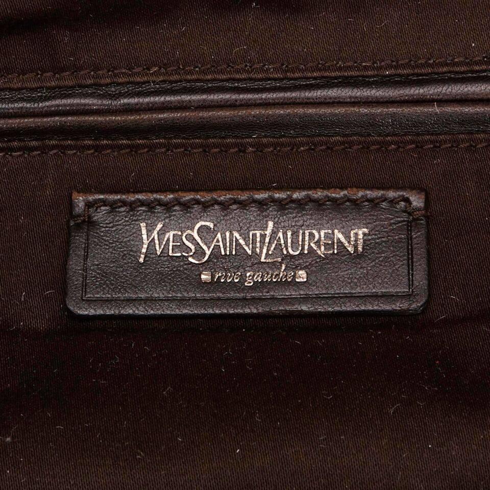 Yves Saint Laurent Olive Green Downtown Tote Bag In Good Condition In New York, NY