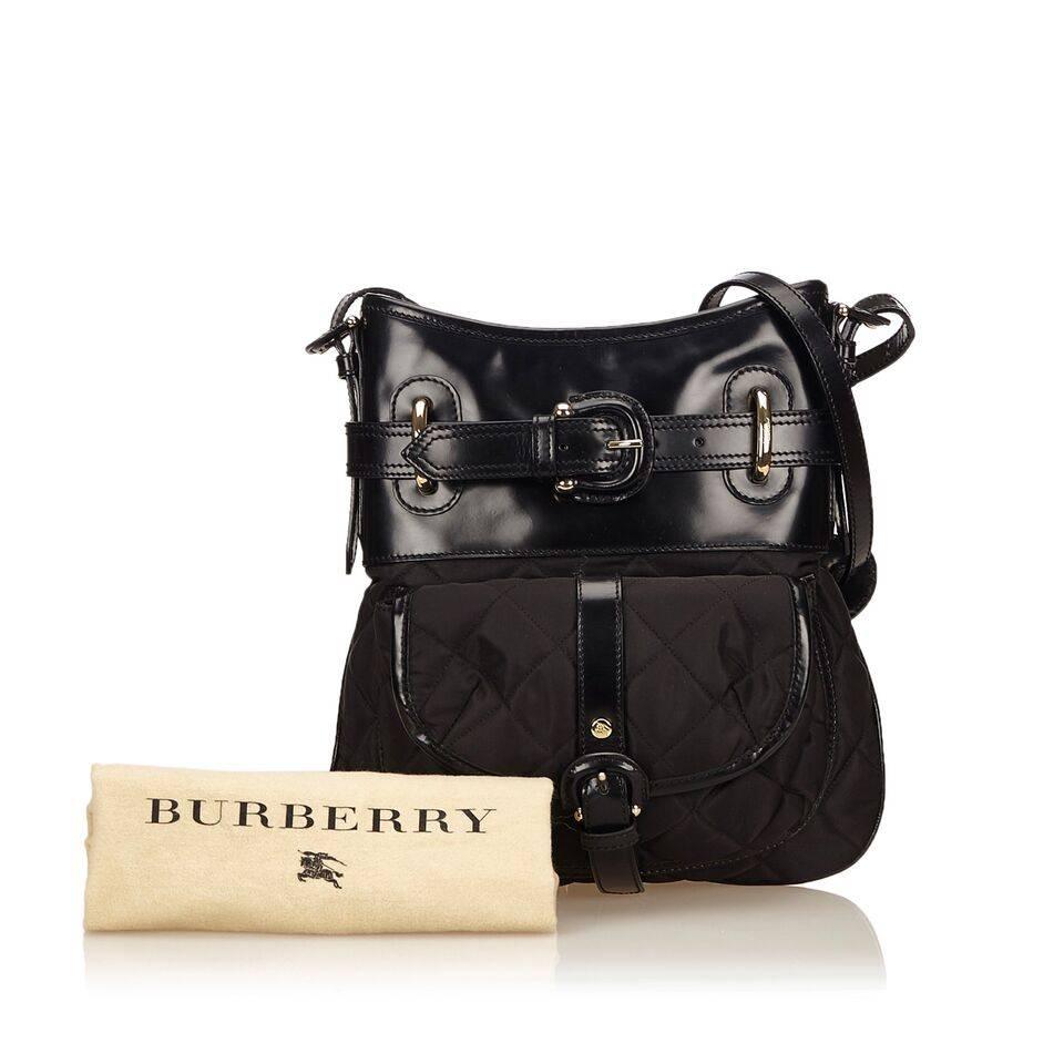 Burberry Black Nylon and Leather Crossbody Bag 1