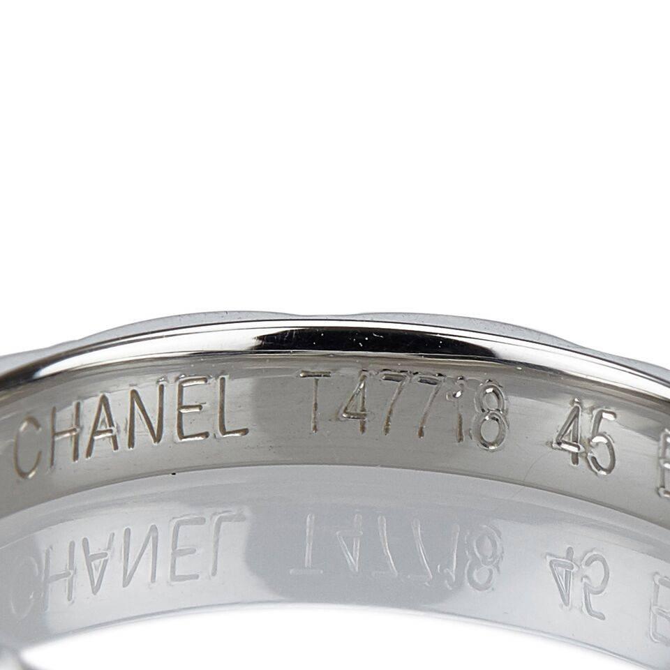 Women's or Men's Chanel Platinum Matelasse Ring