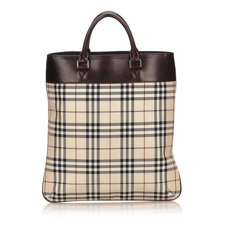 Burberry Multicolor Plaid Tote Bag at 1stDibs