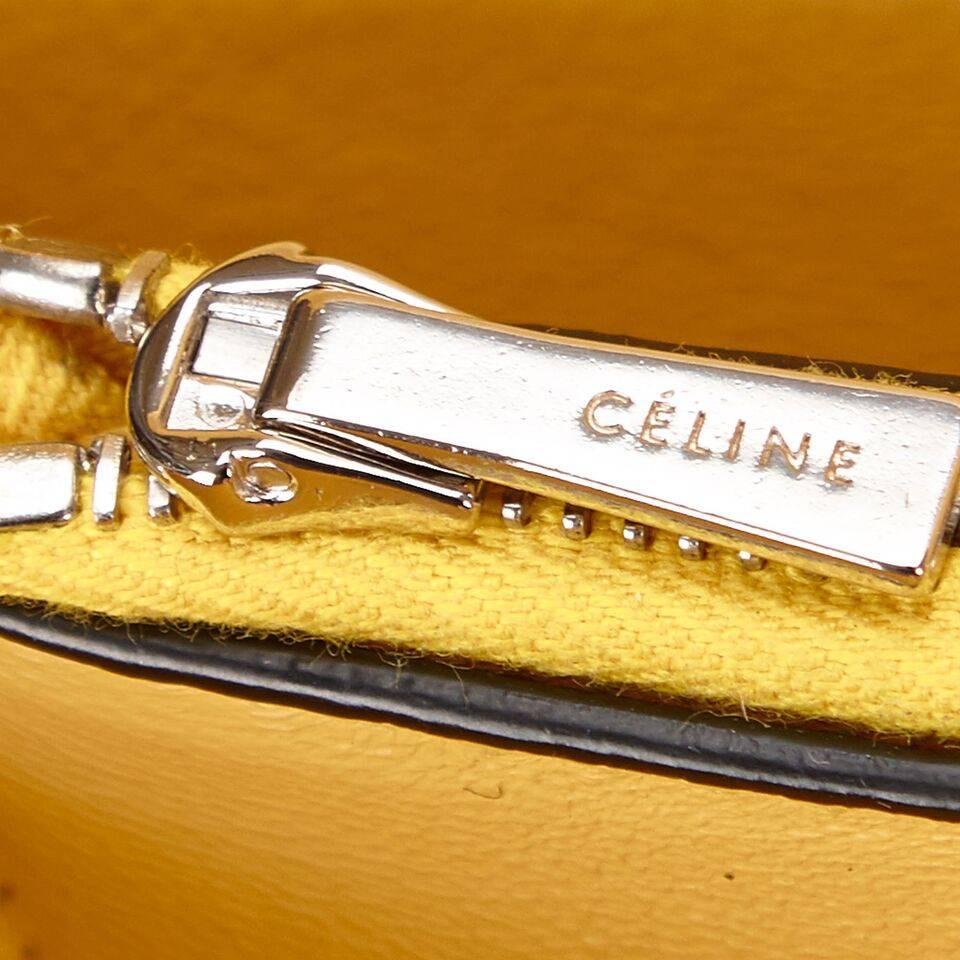 Celine Multicolor Diamond Leather and Suede Clutch 3