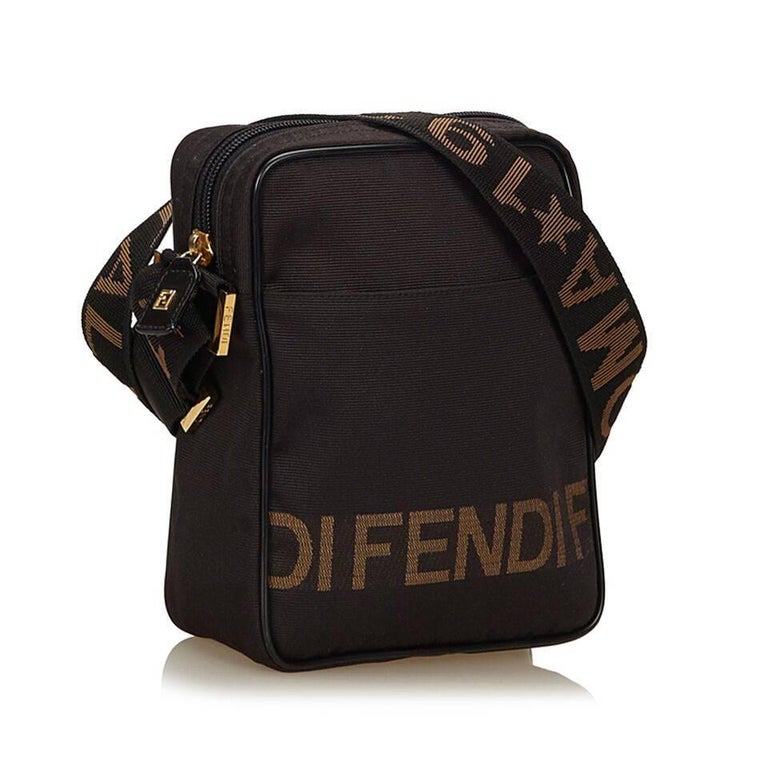 Fendi Brown Nylon Crossbody Bag For At 1stdibs Product Details Brown Nylon Crossbody Bag By Fendi Top Zip Closure Lined Interior