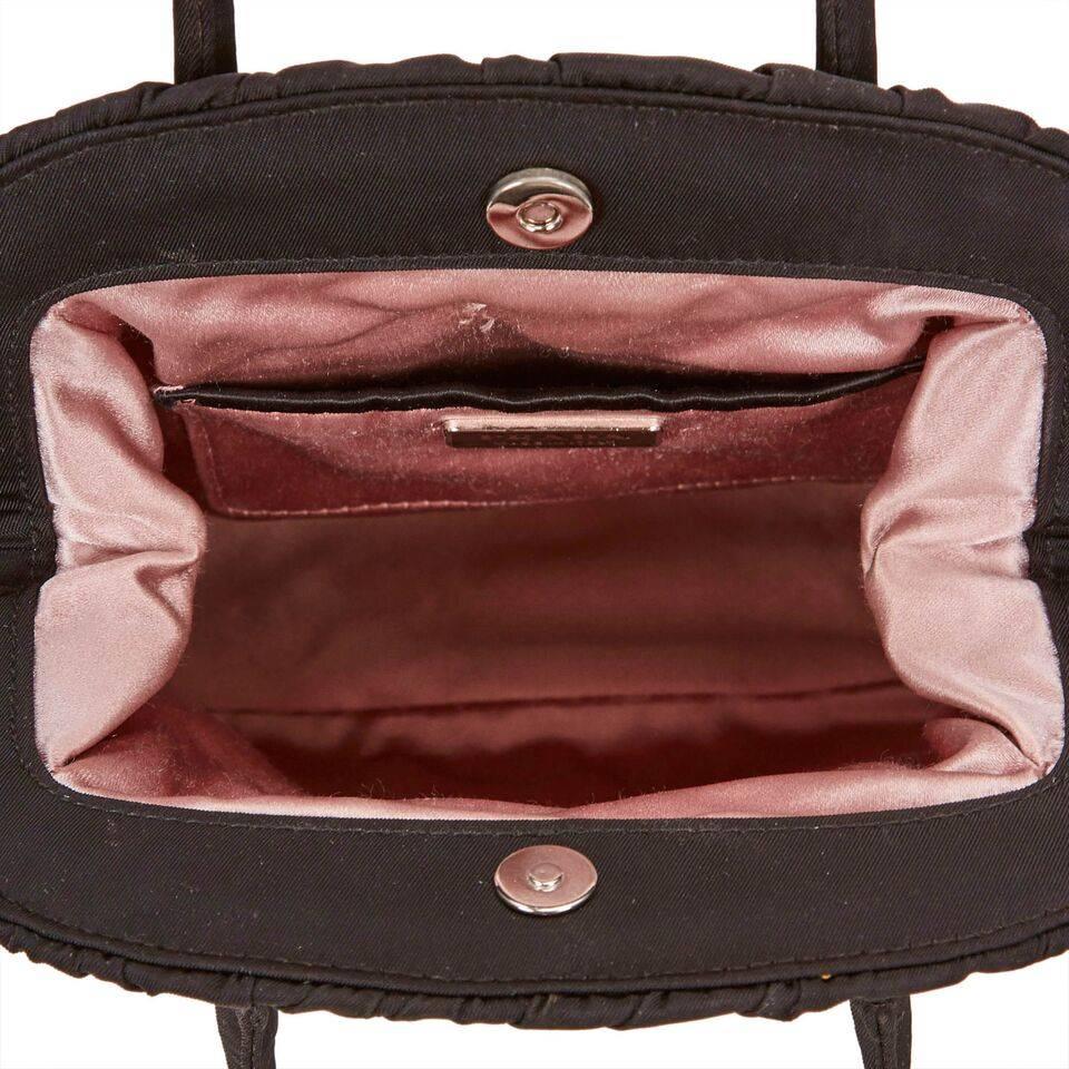 Prada Black Gathered Nylon Handbag 1