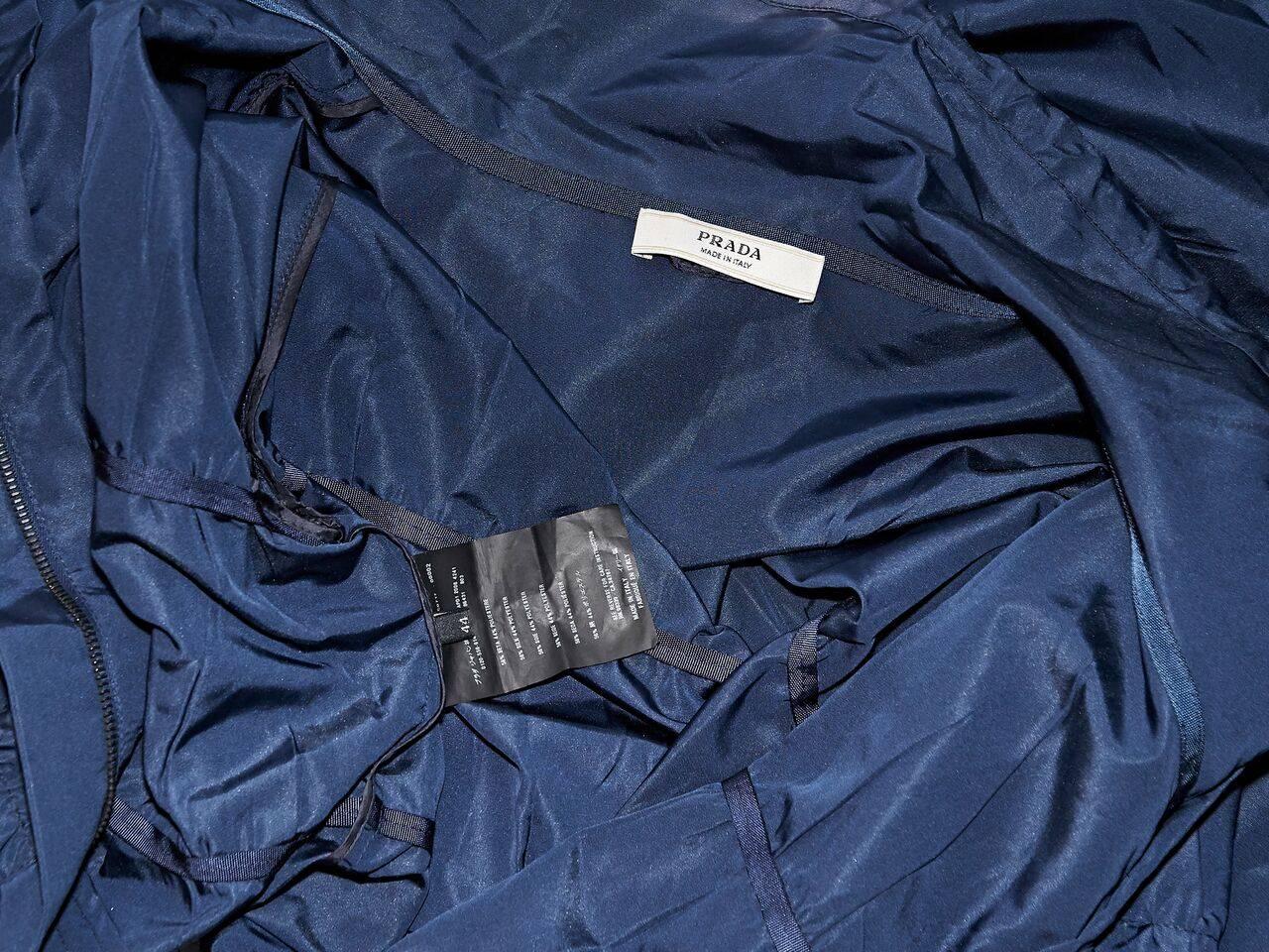 Blue Prada Lightweight Nylon Coat In Good Condition In New York, NY