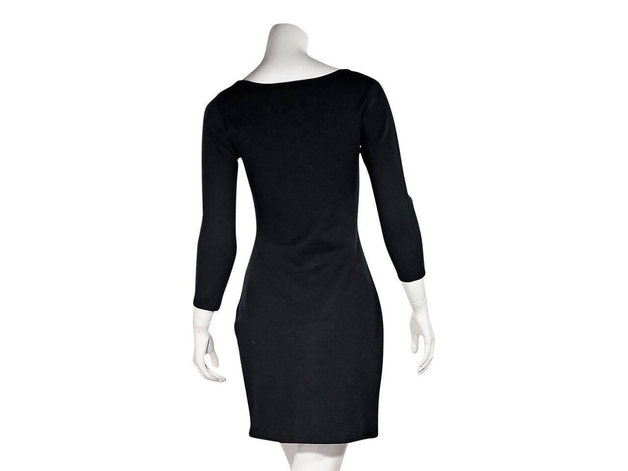 Black Temperley London Knit Sheath Dress In Good Condition In New York, NY