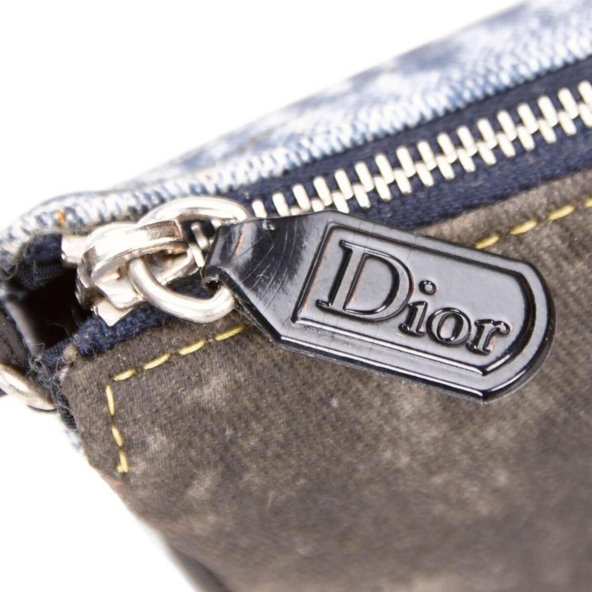 Multicolor Christian Dior Denim Mini Saddle Bag 4