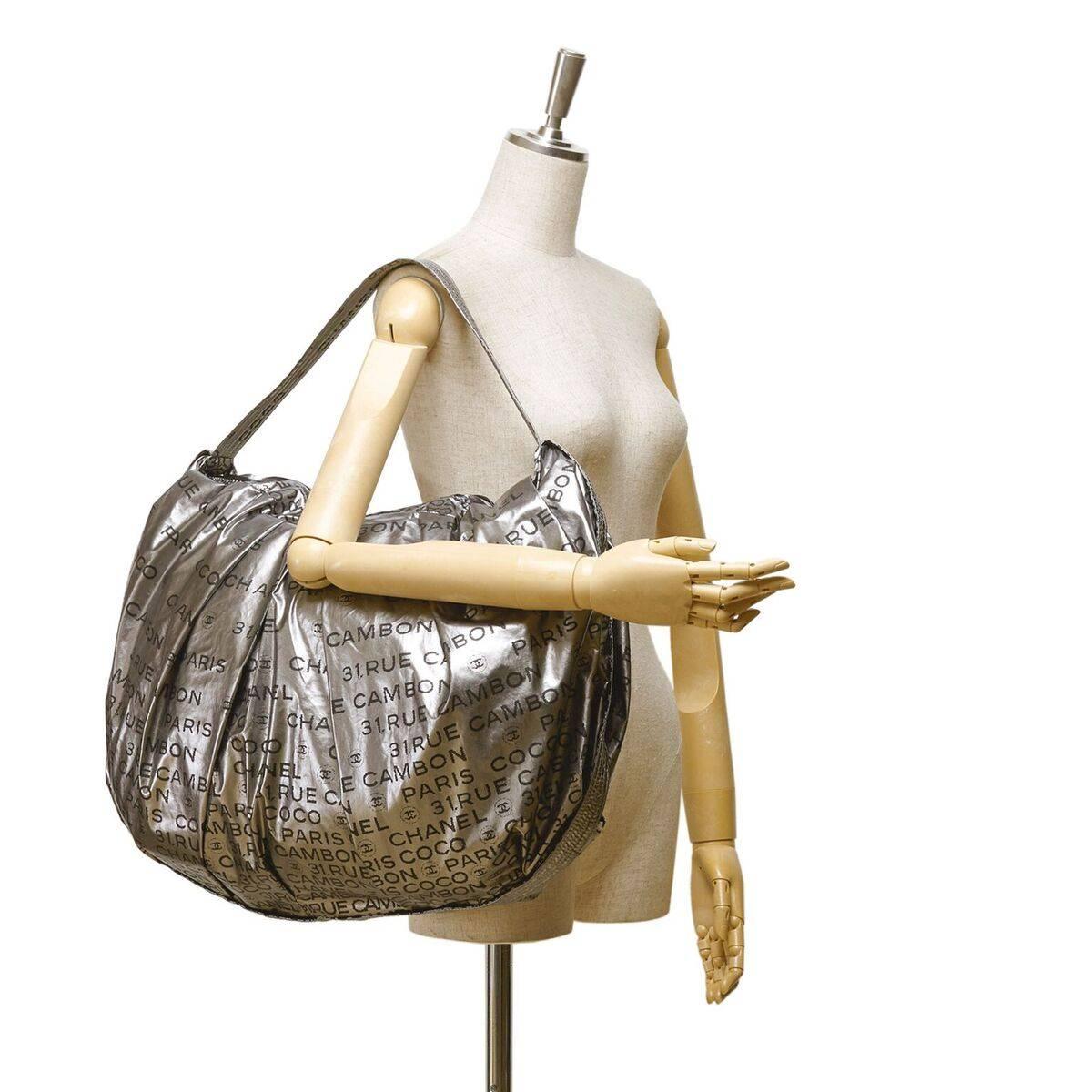 Silver Chanel Unlimited Nylon Shoulder Bag 3
